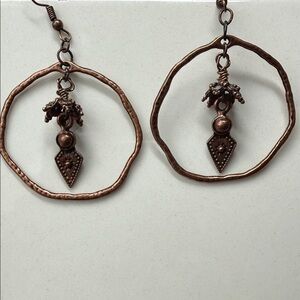 Elegant Copper Hoop Earrings